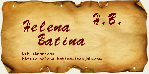 Helena Batina vizit kartica